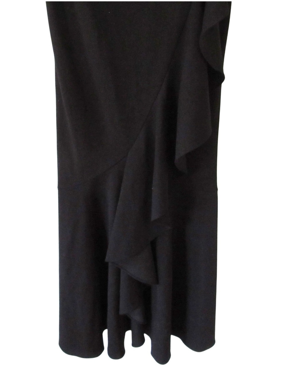 Dress the Population Paris Black Strapless Ruffle Long Gown XL Mermaid Formal - Picture 5 of 11